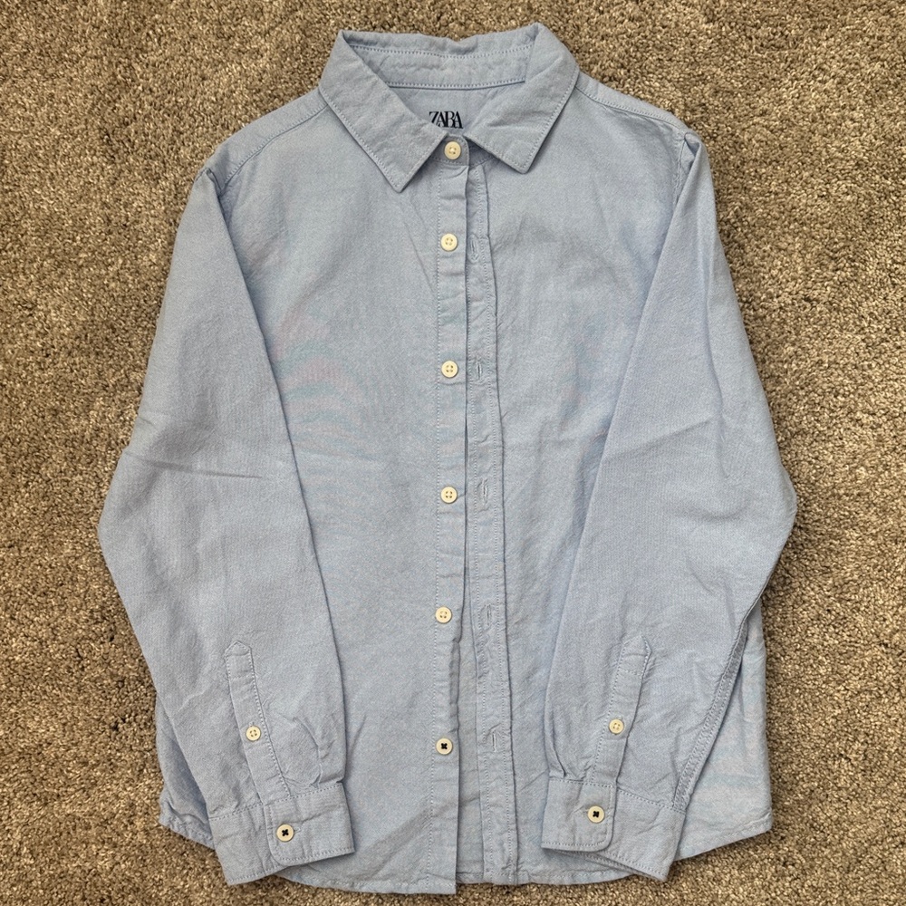 Zara boys blue oxford shirt.